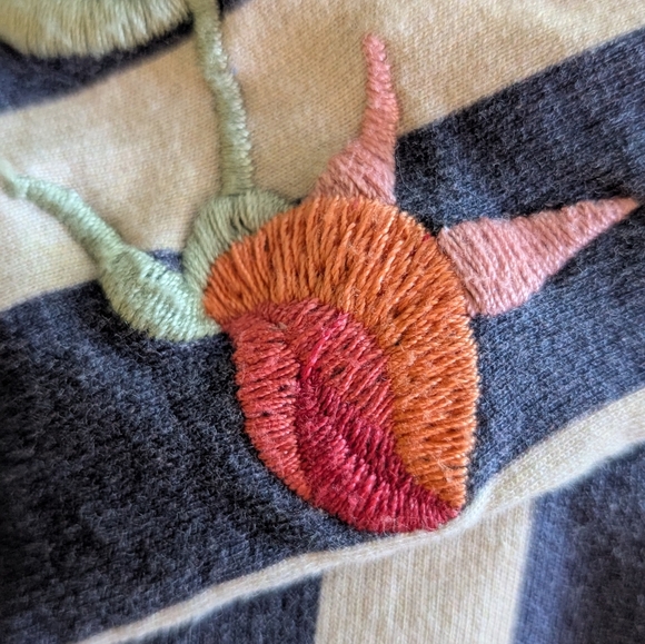 Anthropologie Aratta Silent Journey Crafted Embroidered Oversized Jacket Stripes - Picture 15 of 16